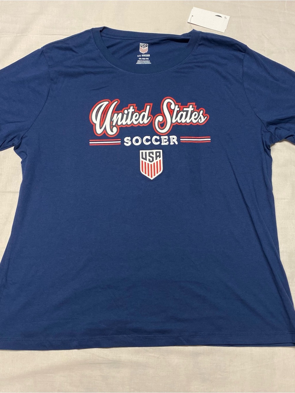 Just USA Navy Blue United States Soccer Graphic Tee with Red & White Accents